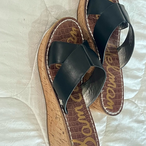 Sam Edelman Black Wedge Sandals - Picture 2 of 2